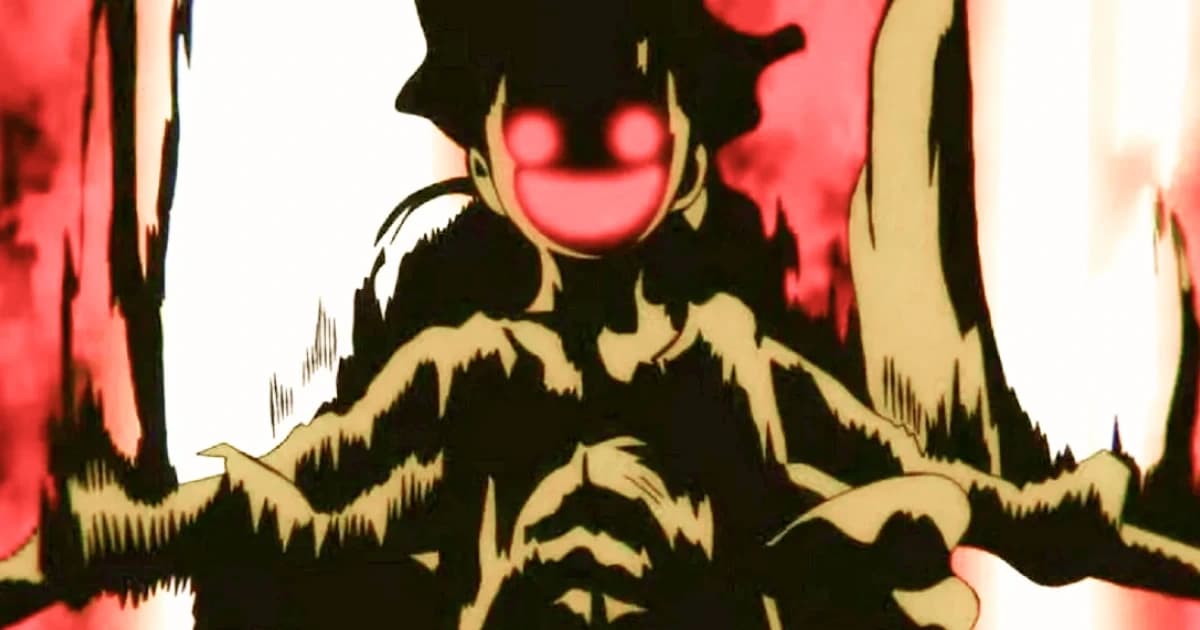 One Piece Luffy em sua tranformação Gear 5
